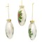 Kurt Adler 100MM Glass Cardinal With Holly Berry Flat Ball Ornaments, 3-Piece Box
